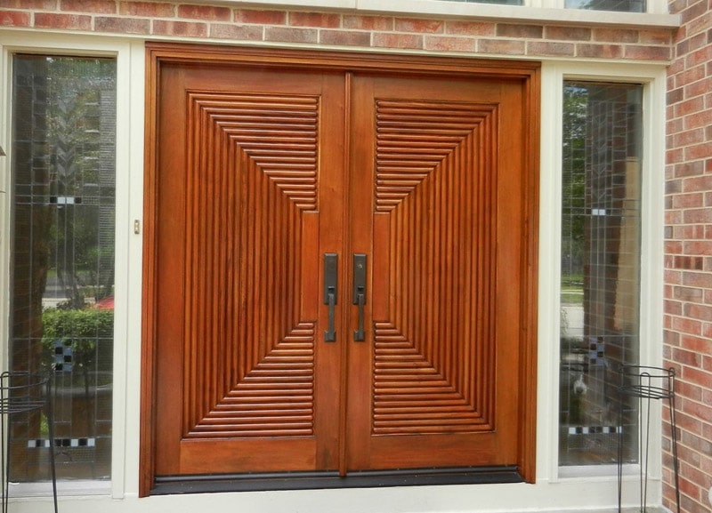 Porte entrée en chêne