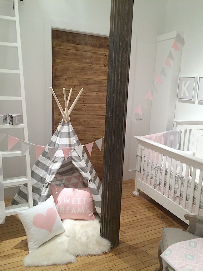 Tipi rose blanc gris