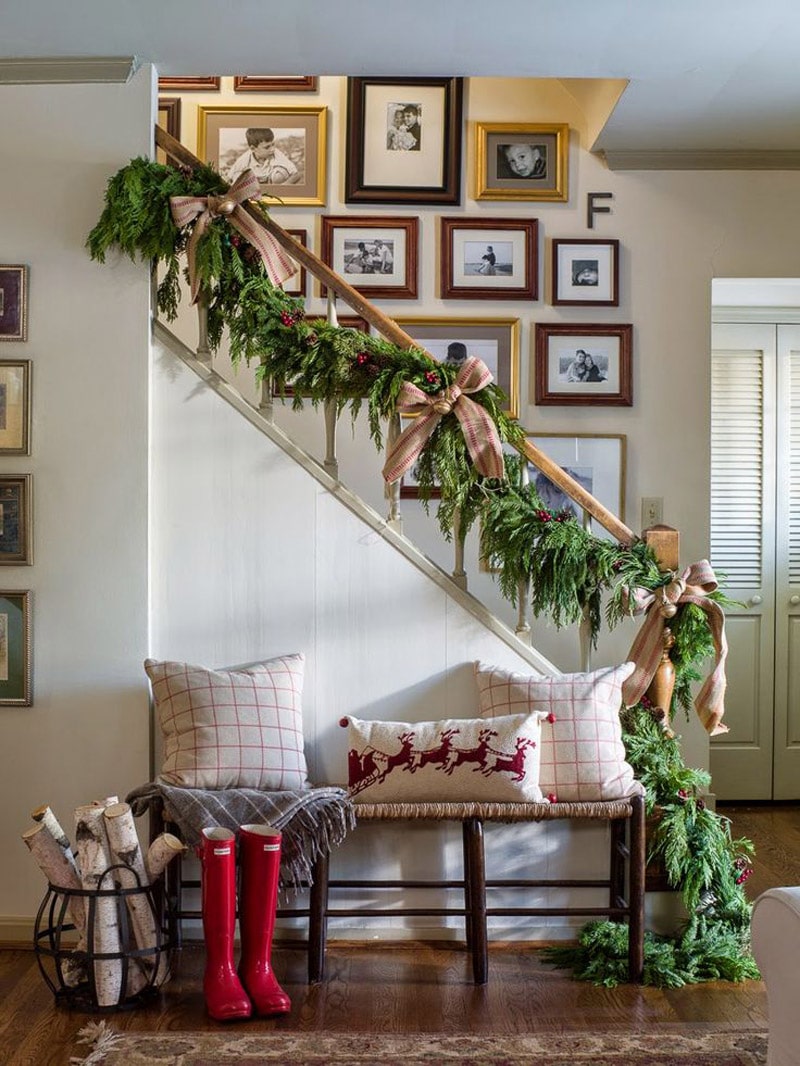 Décoration escalier Noel