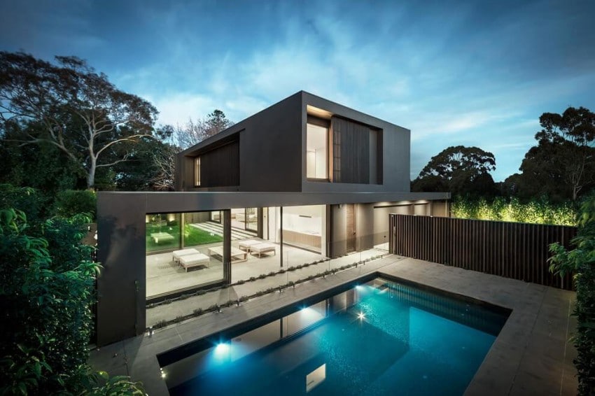 Maison contemporaine avec piscine