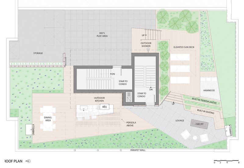 plan amenagement rooftop