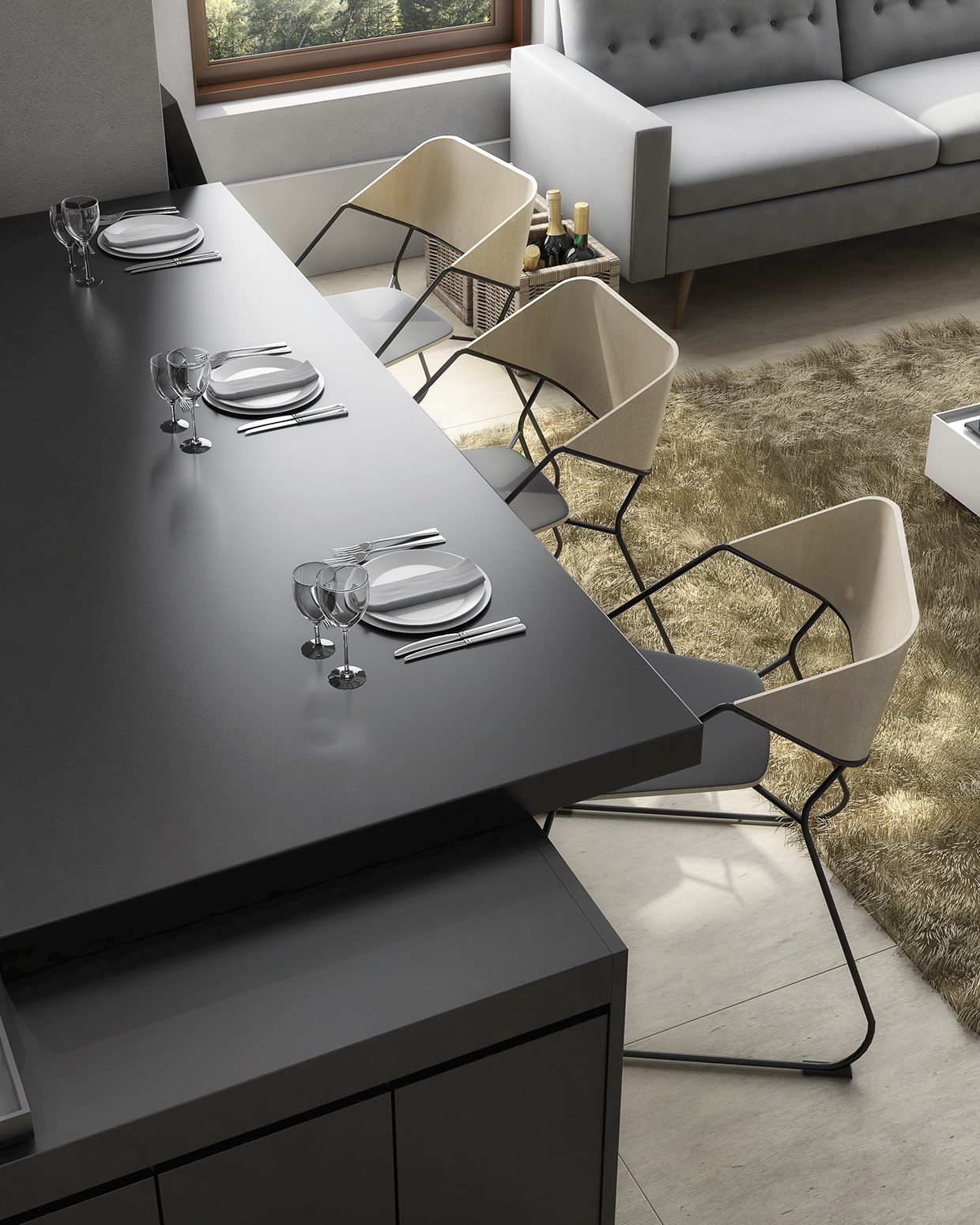 table cuisine noire