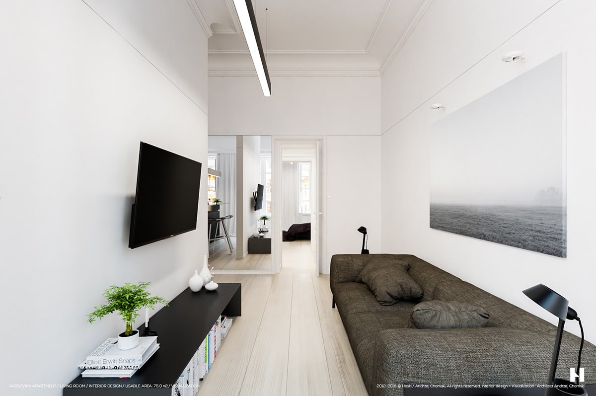 Intérieur minimaliste lumineux