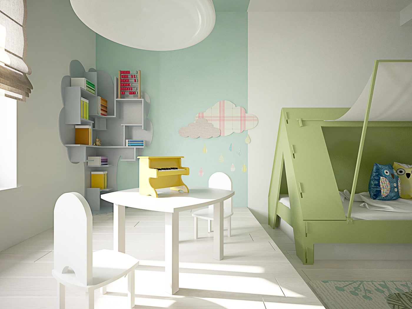 chambre enfant theme nature