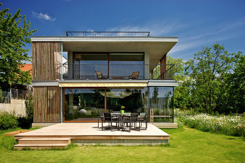 Maison avec toit terrasse