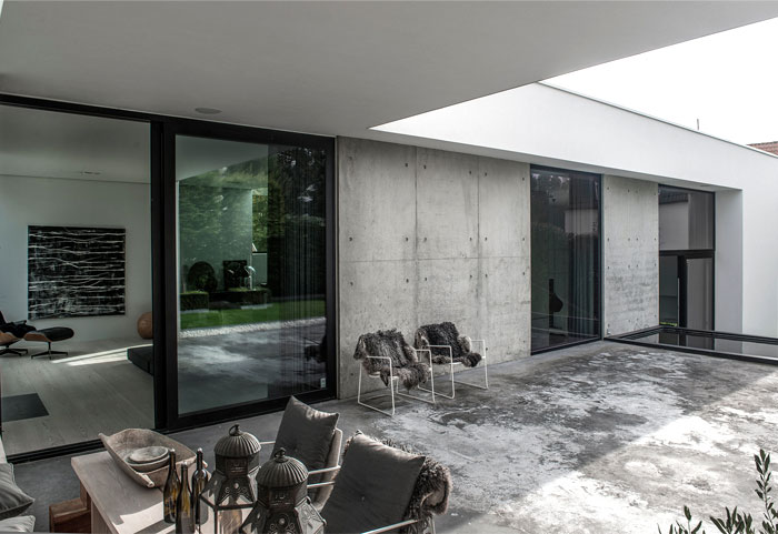 terrasse contemporaine beton