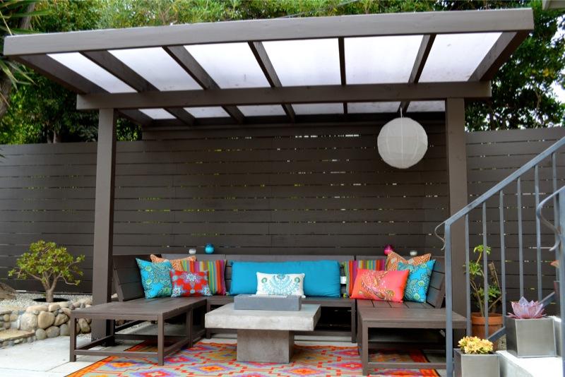 pergola alu marron