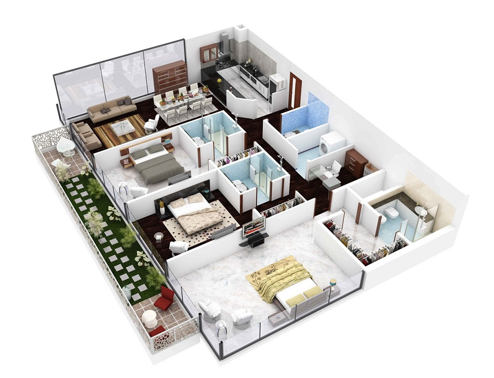 Get Plan Maison Moderne 3D 4 Chambres Images