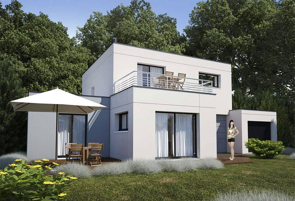 plan maison contemporaine individuelle