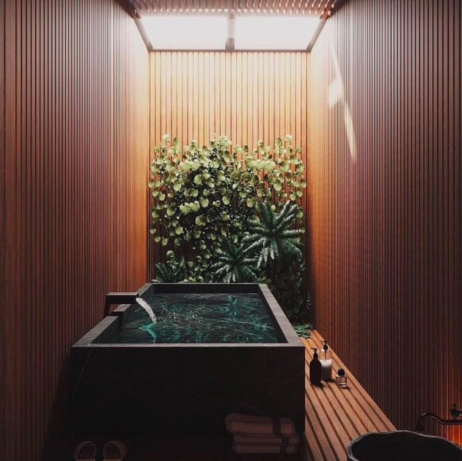 baignoire japonaise rectangulaire
