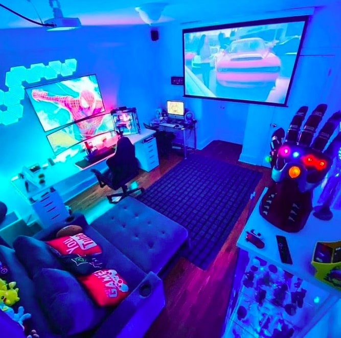 gaming room avec canapé