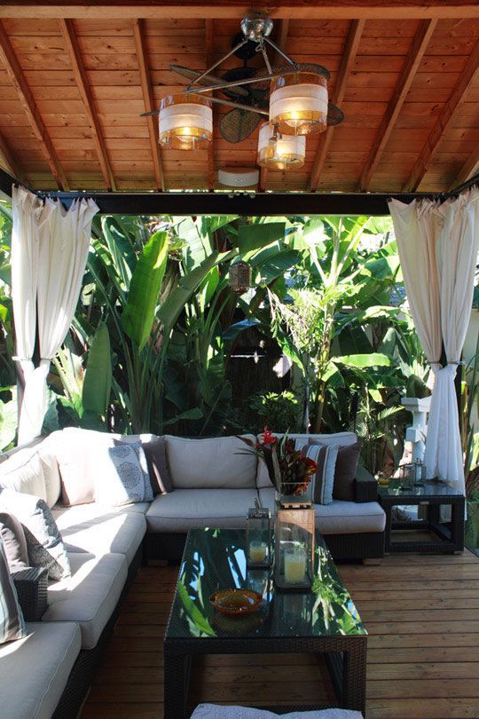 pergola bois plantes tropicales