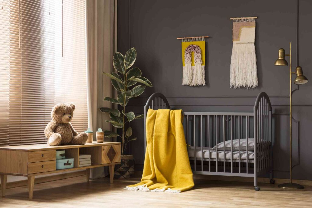 déco chambre enfant jaune