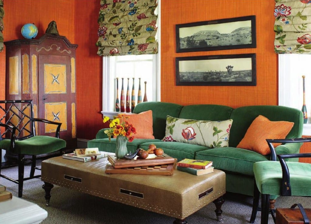 décoration orange vert