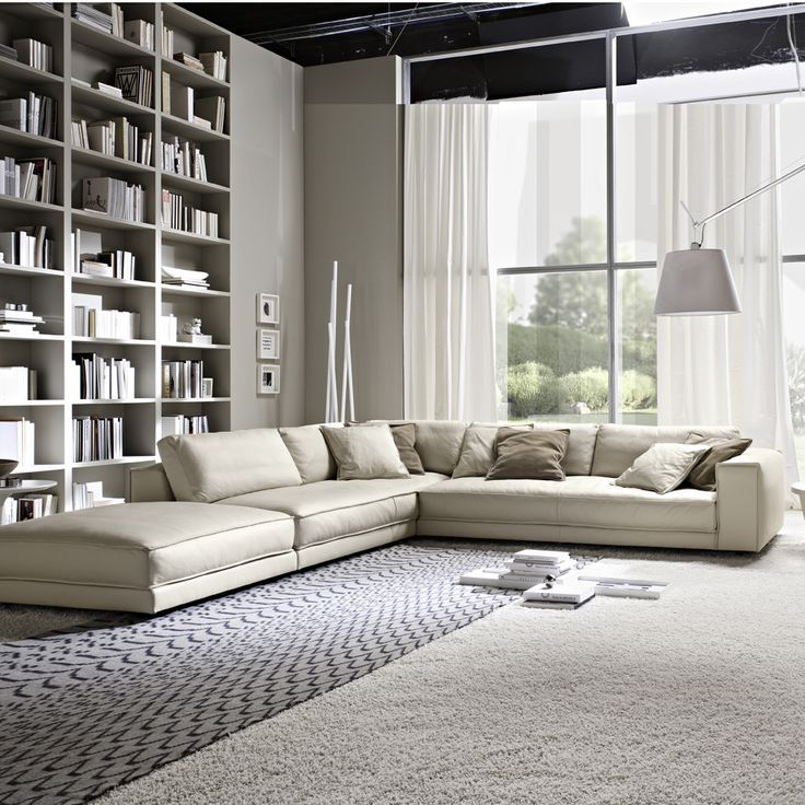 canape cuir blanc luxe