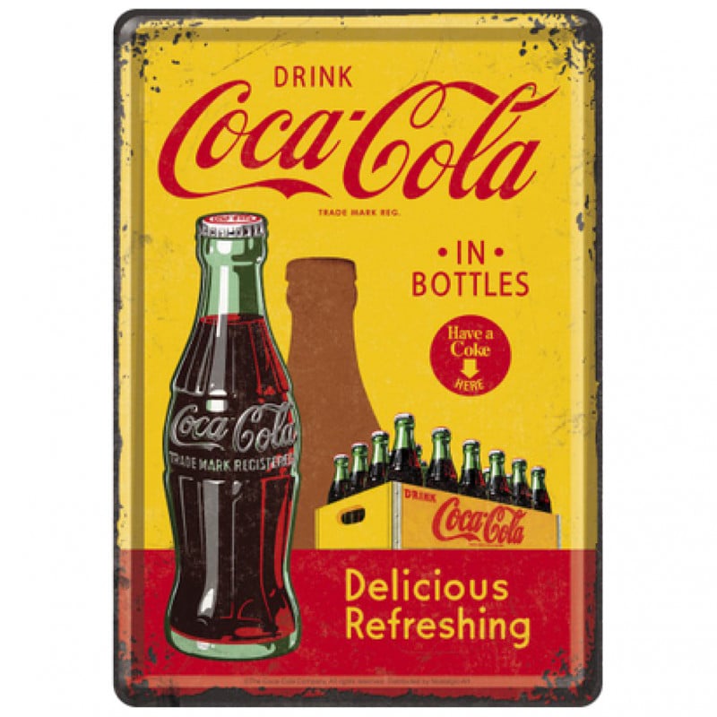 plaque-metal-vintage coca-cola
