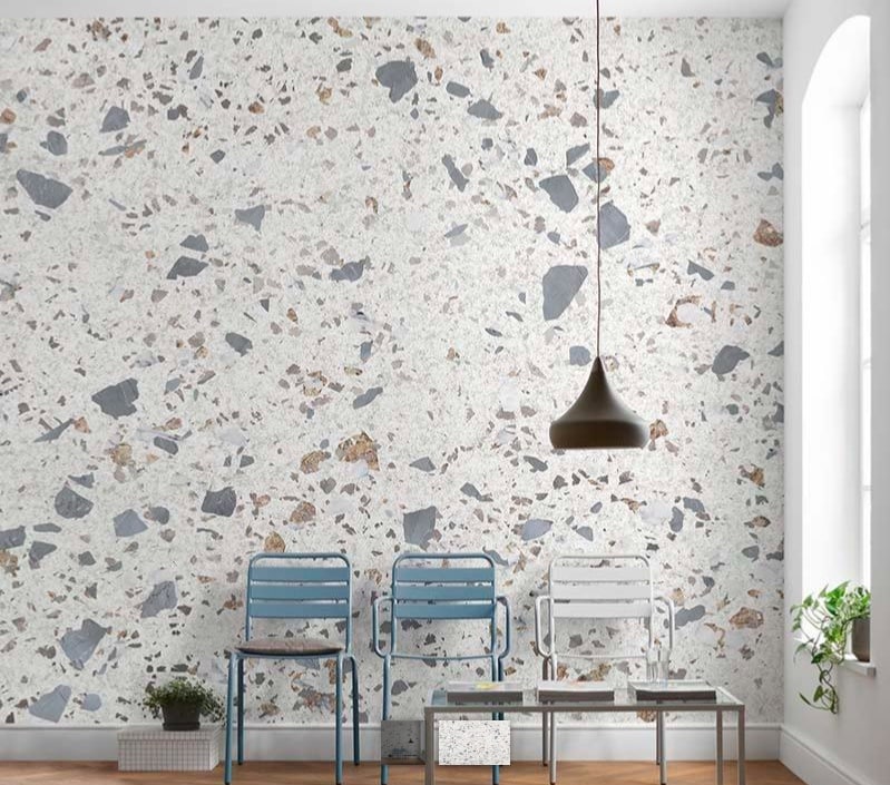 papier peint motif terrazzo