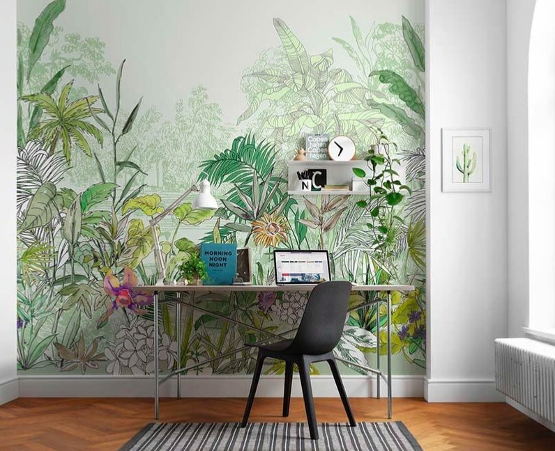 papier peint motif jungle