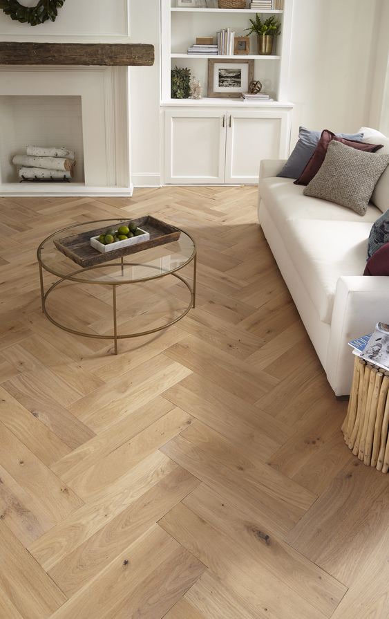 parquet en chêne à chevrons