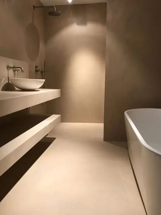 salle de bains ultra minimaliste