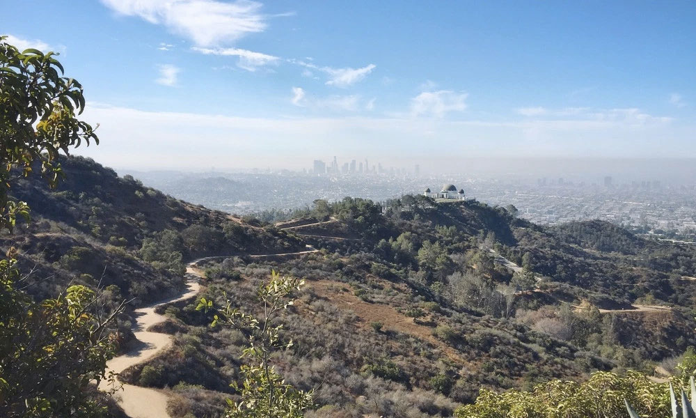 randonnée dans les collines à Los Angeles