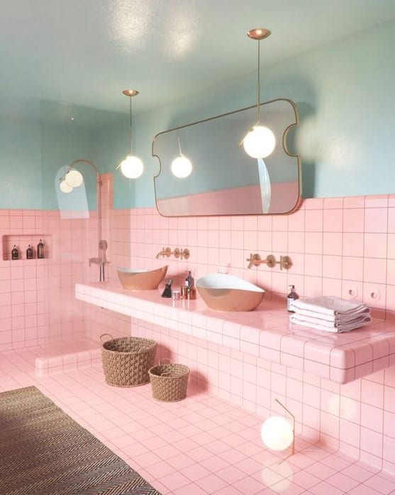 salle de bains style années 50