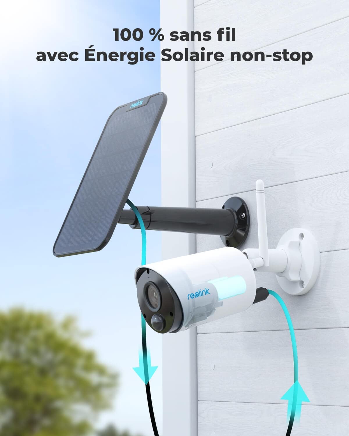 installation camera solaire reolink