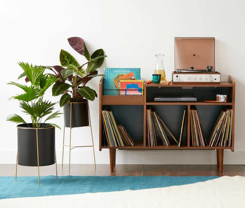 meuble disques vinyles vintage bois RONDA