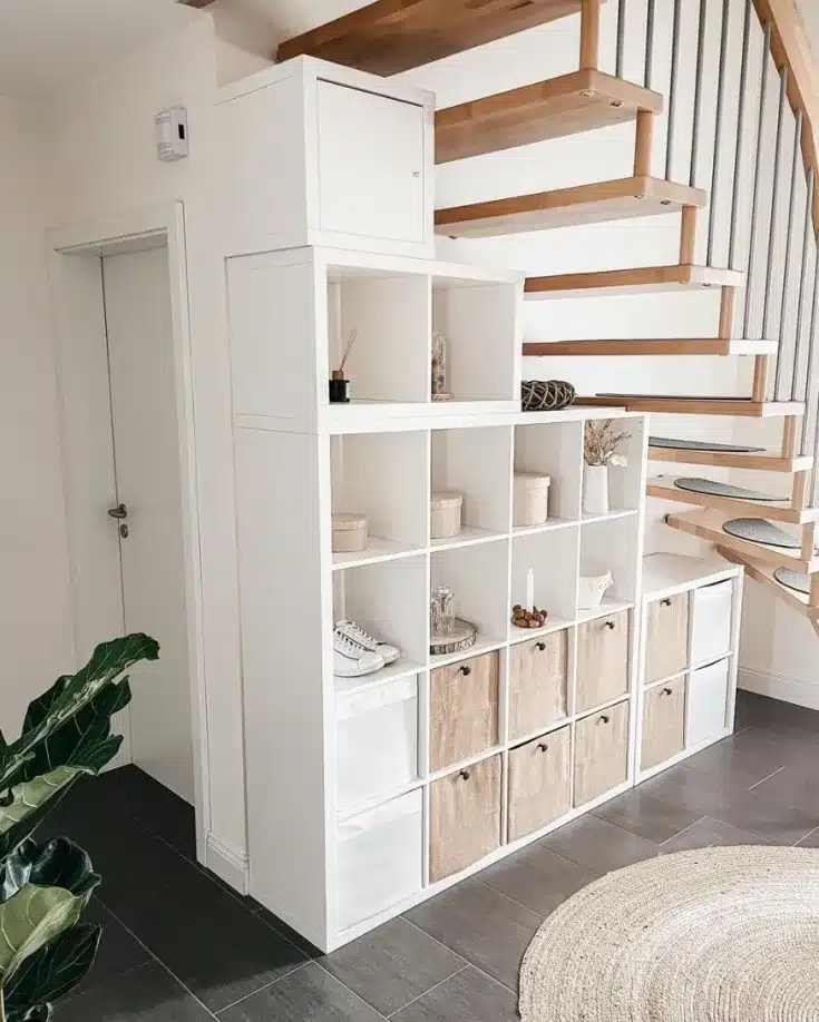 hack kallax ikea meuble sous escalier