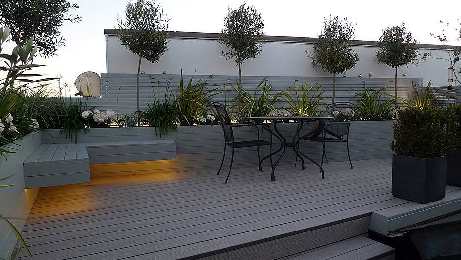 terrasse composite contemporaine