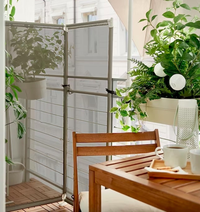 Pare-vent Ytterskär IKEA gris pour balcon et terrasse