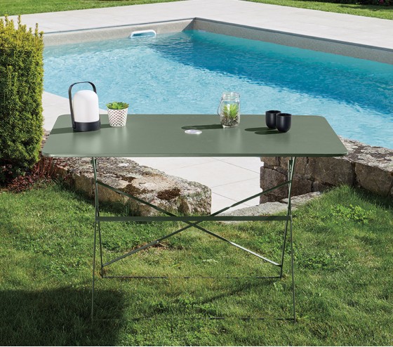 table de jardin pliante verte