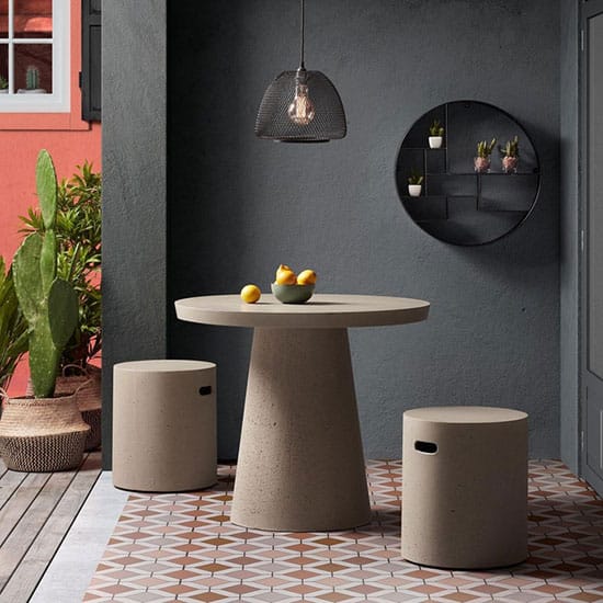 tabouret béton rond design