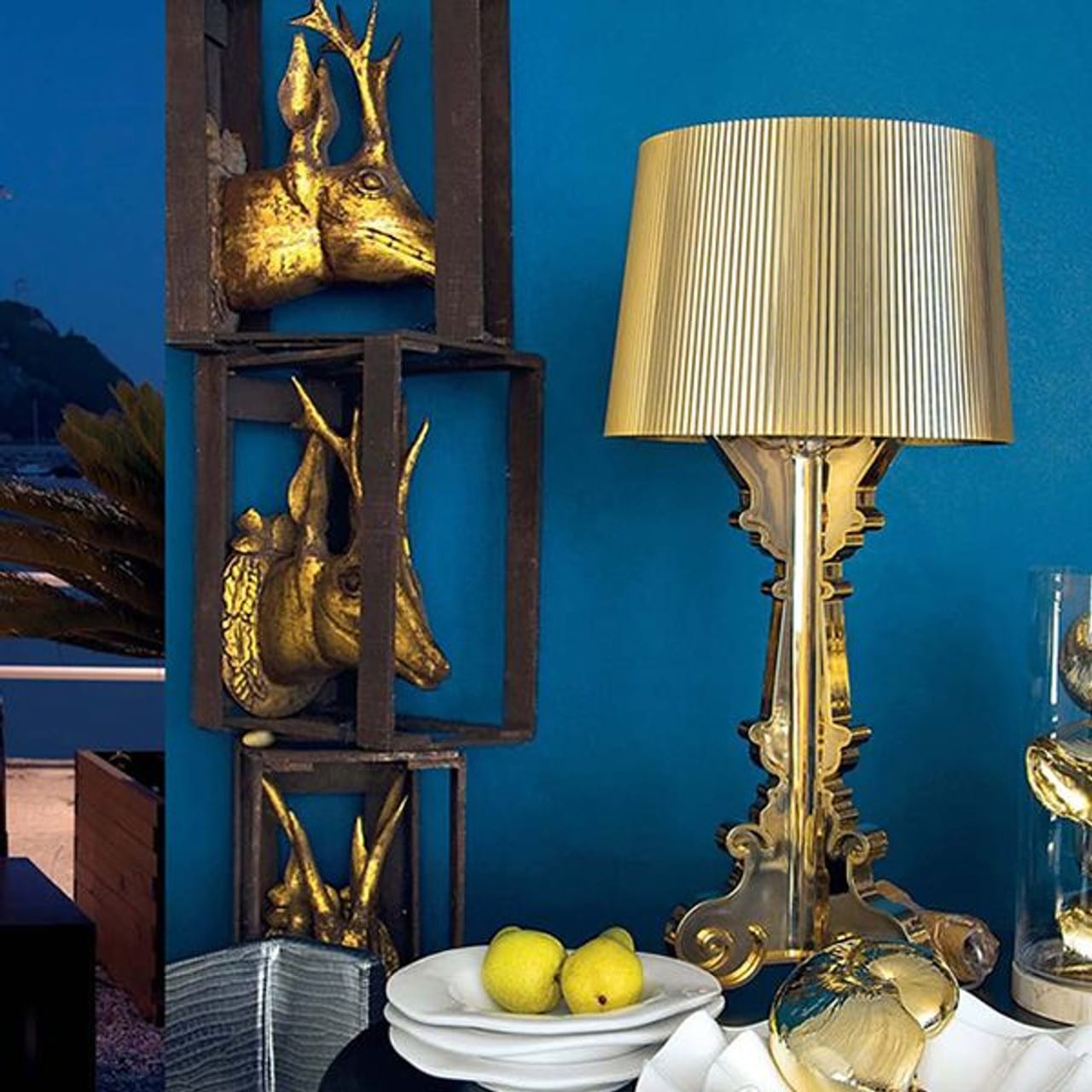 bourgie kartell metallic gold