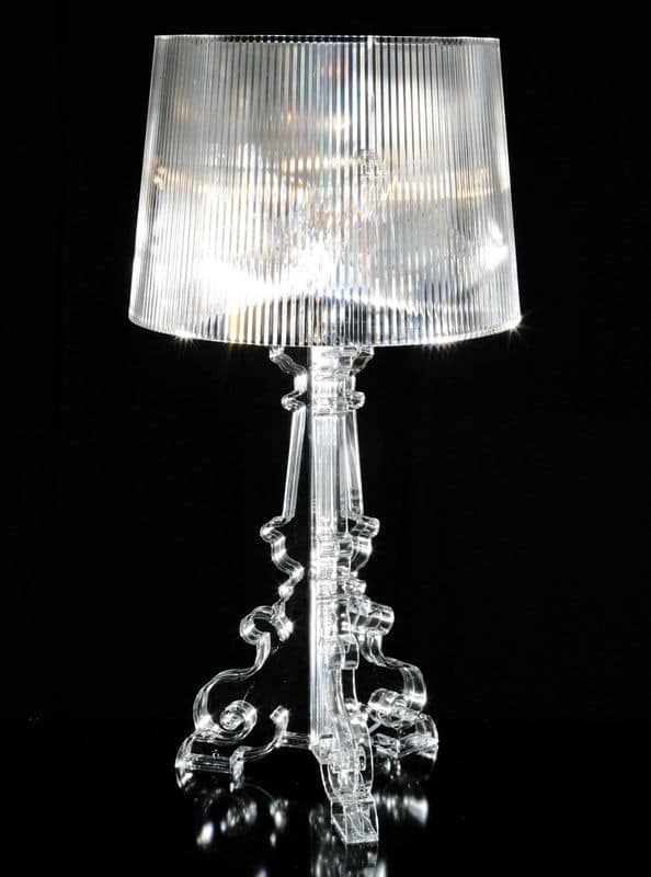 lampe de table bourgie cristal