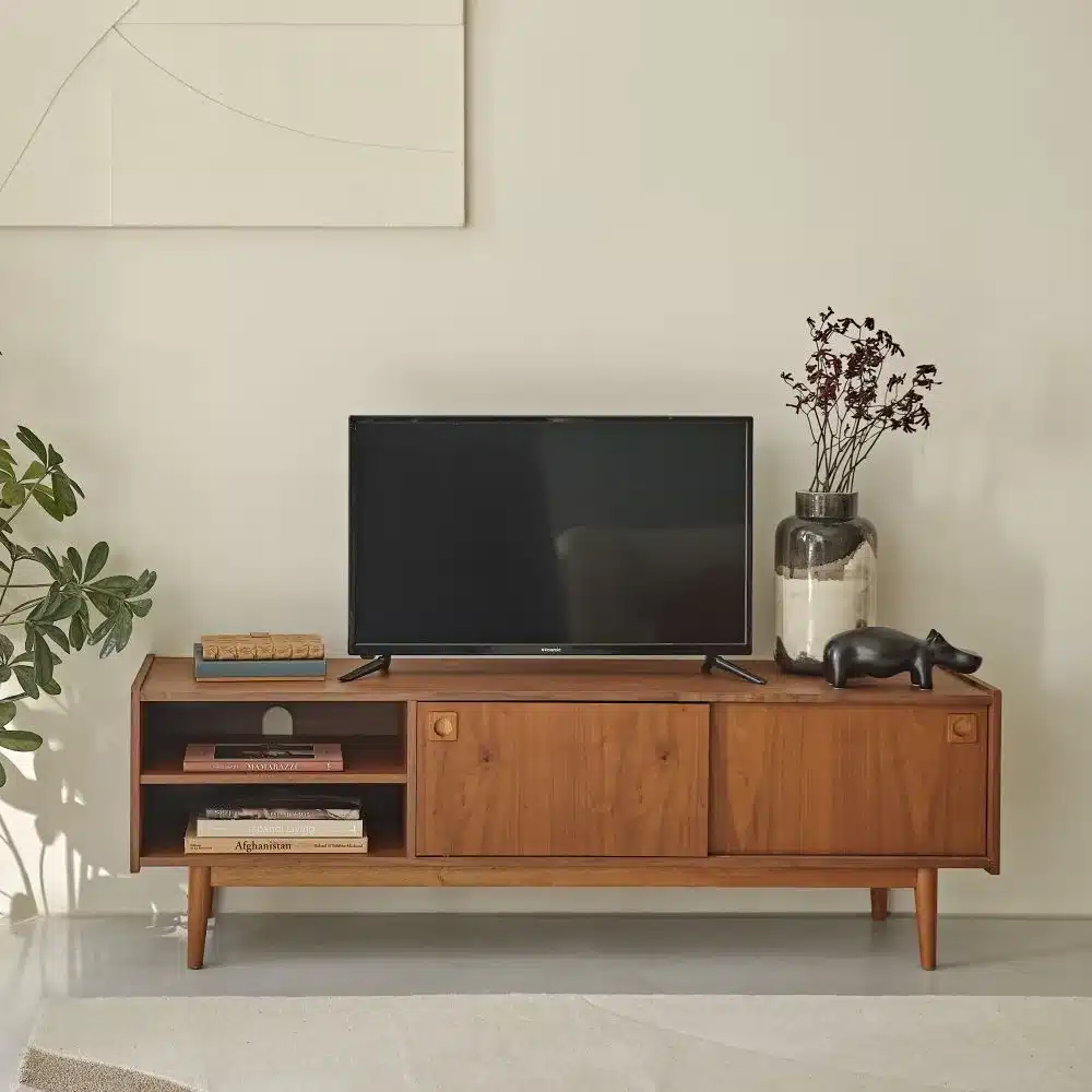 meuble-tv-vintage-2-portes-marron