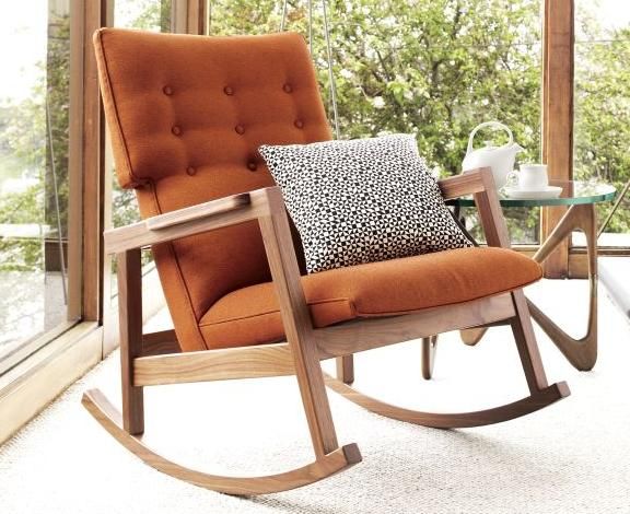 rocking chair moderne en bois pour l'intérieur