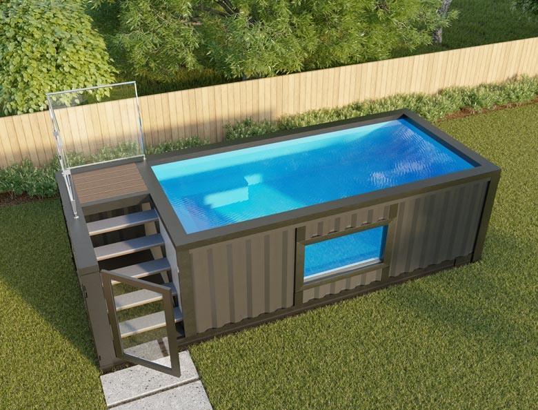 piscine dans conteneur