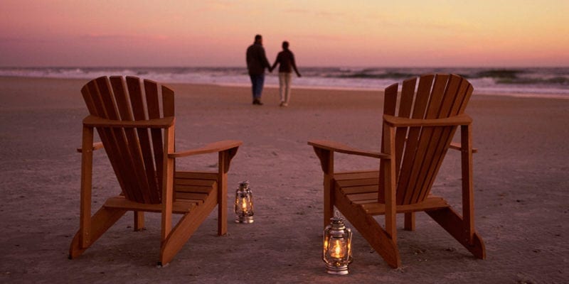 endroit romantique plage