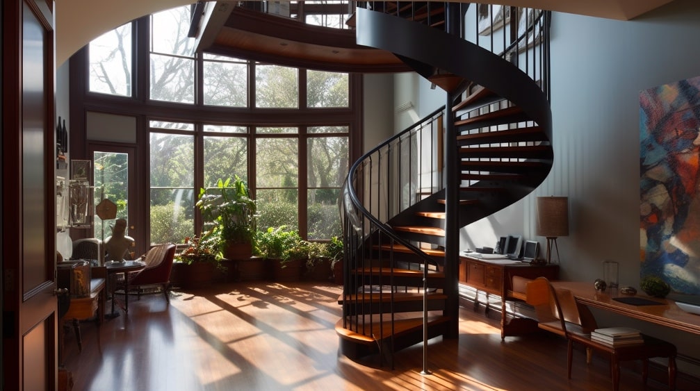escalier-colimacon-design-bois